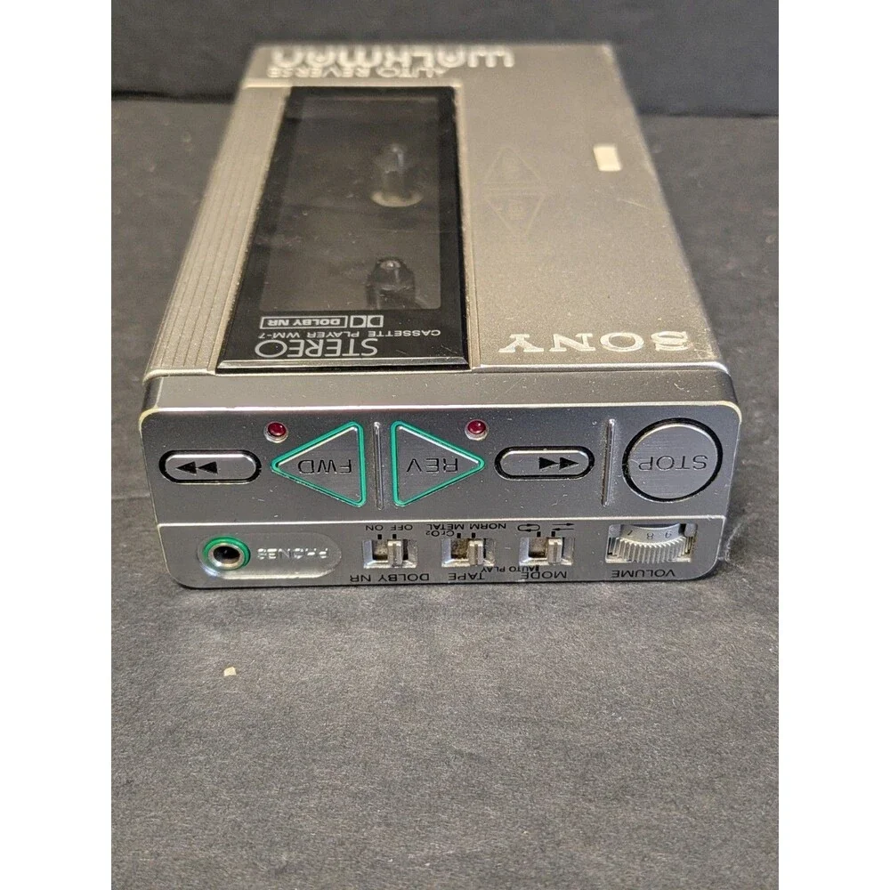 Sony Walkman WM-7 Auto Reverse Portable Stereo Cassette Player Silver **UNTESTED